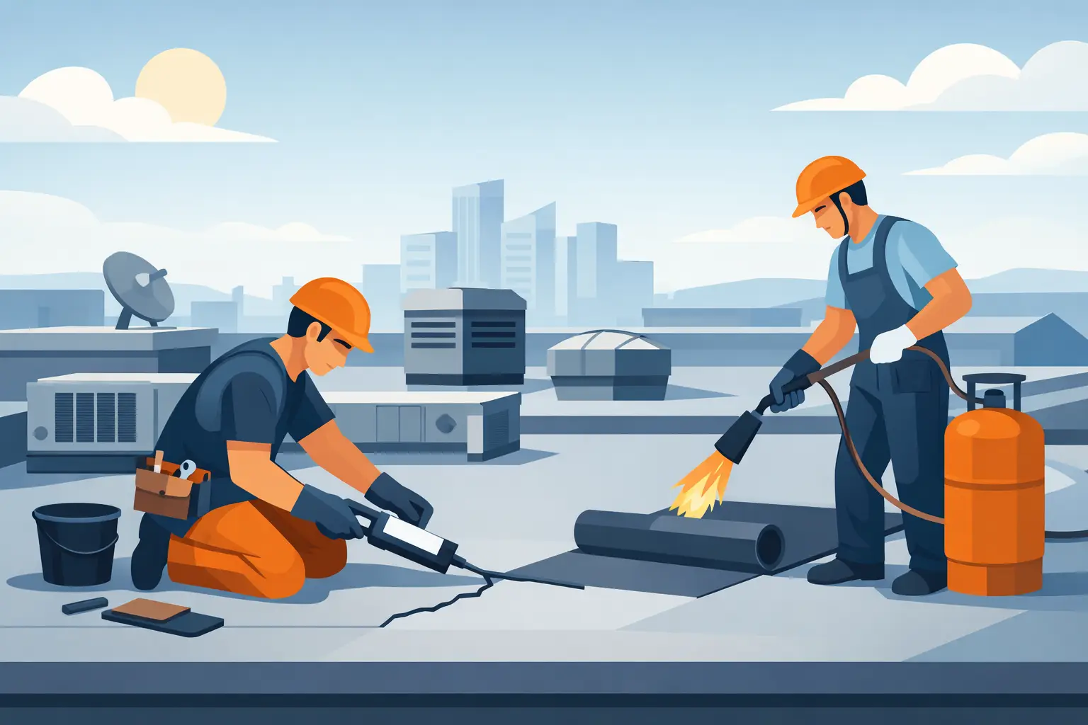 Commercial Flat Roof Repair Basics