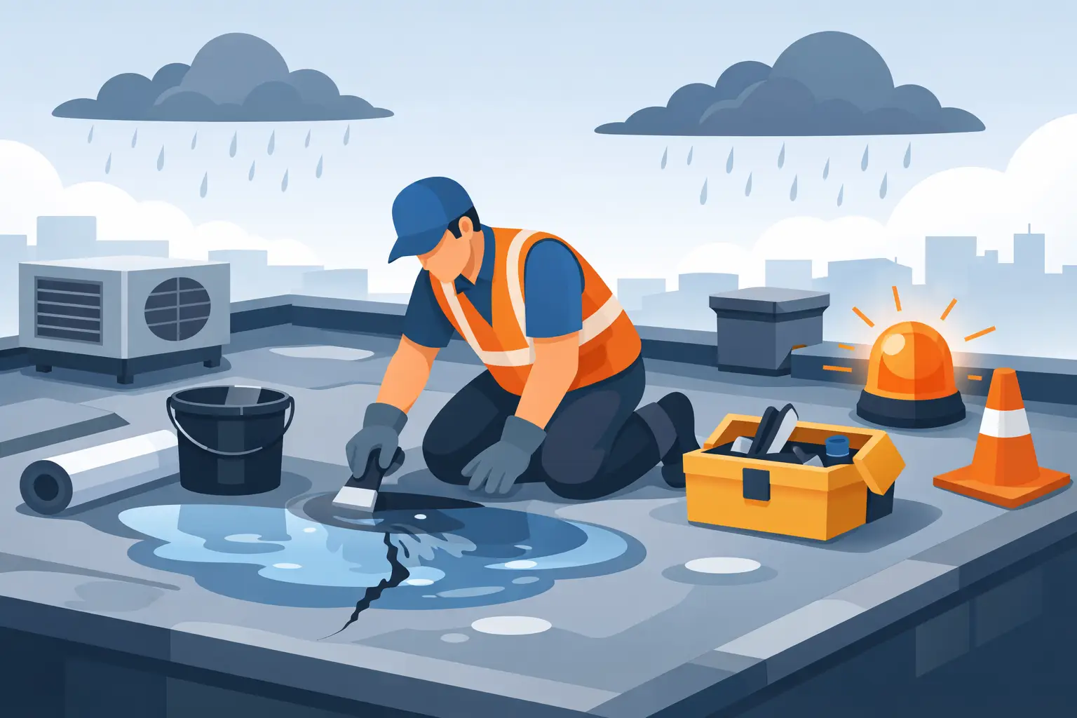 Emergency Flat Roof Leak Repair Steps