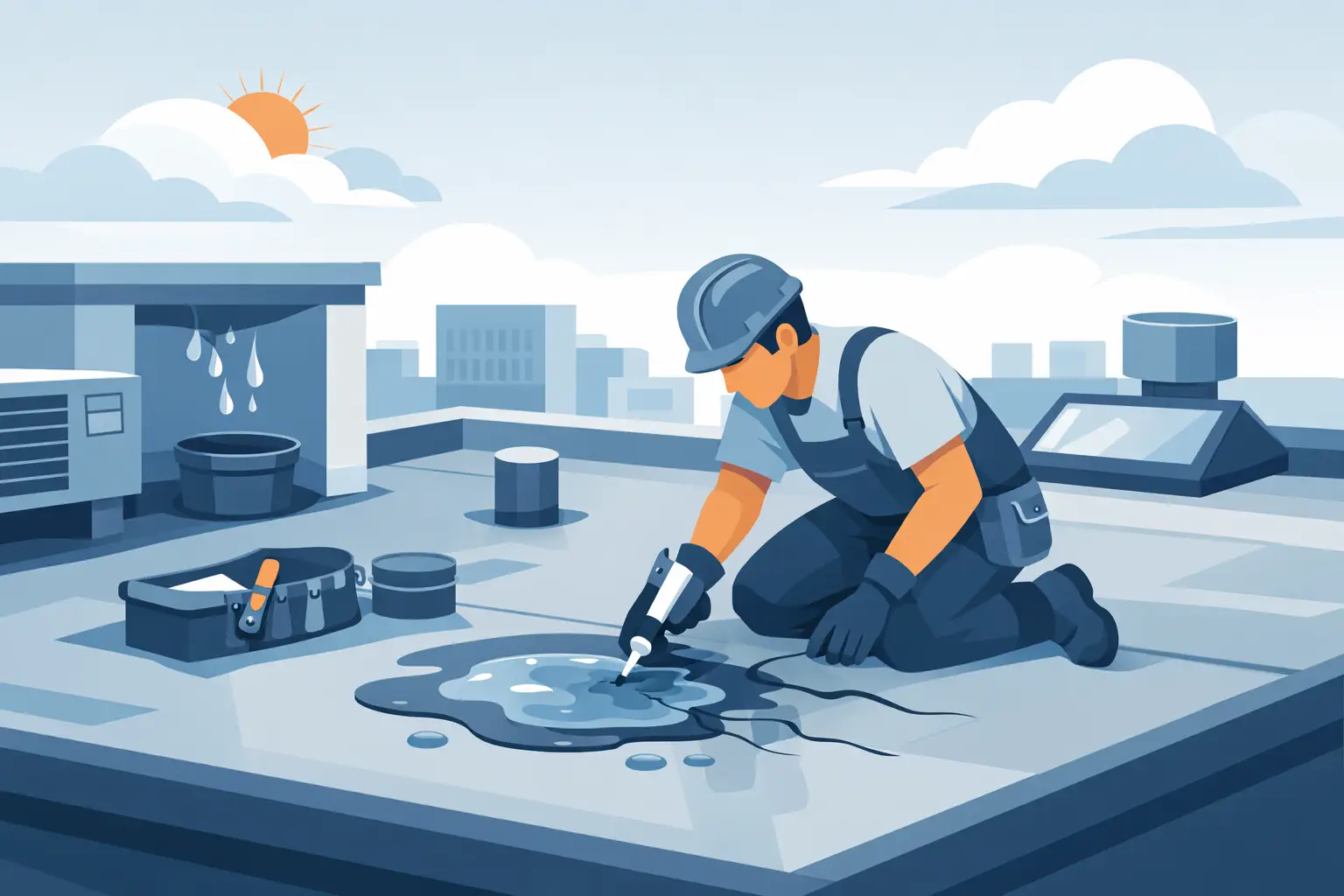 How to Repair Flat Roof Leaks