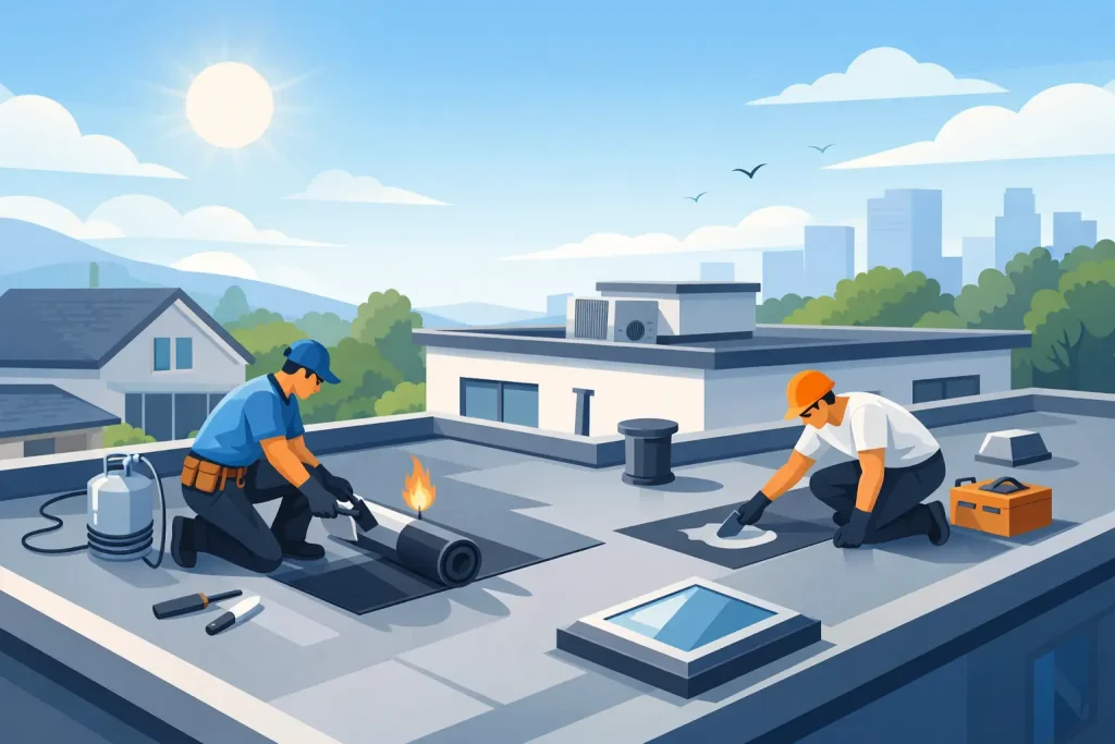 Residential Flat Roof Repair Done Right