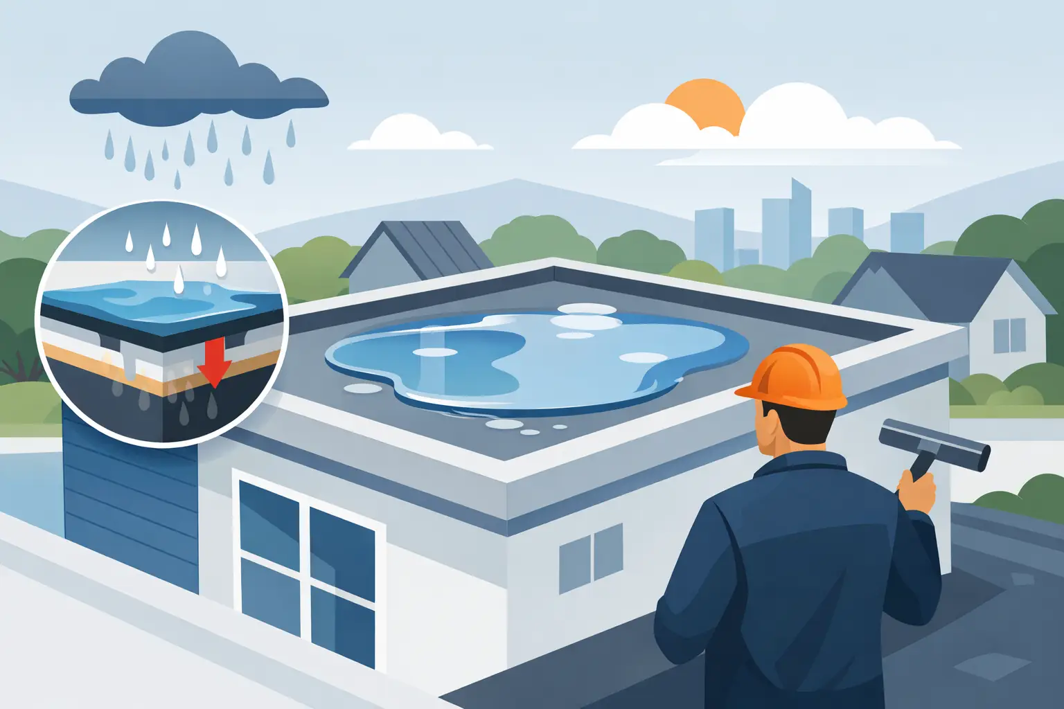 How to Stop Roof Ponding for Good