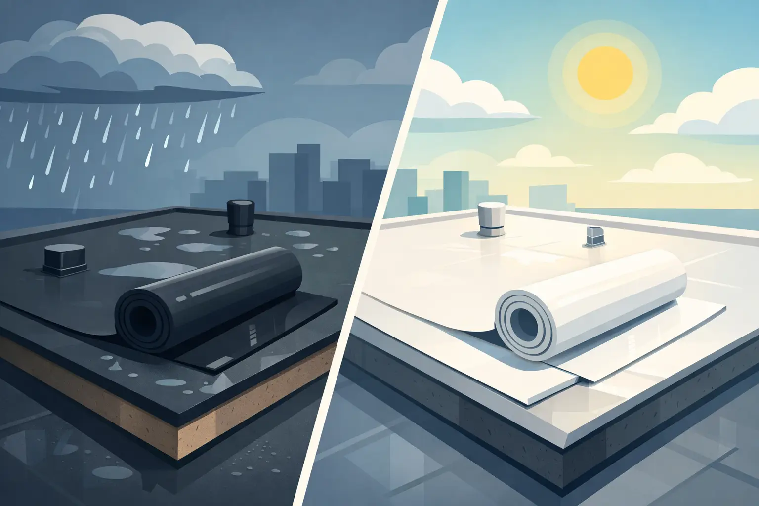 EPDM vs TPO Flat Roofing