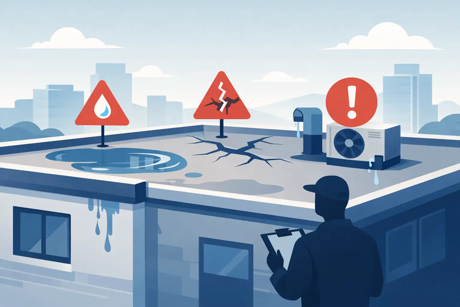 Top Flat Roof Warning Signs You Should Not Ignore